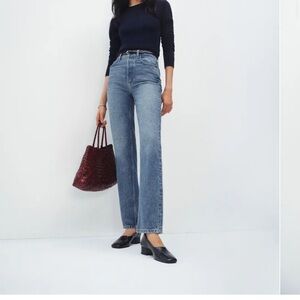 Reformation Straight-Leg Jeans in Classic Blue
